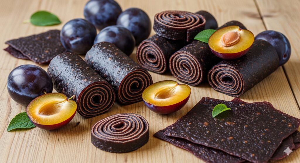طرز تهیه لواشک خانگی با آلو سیاه