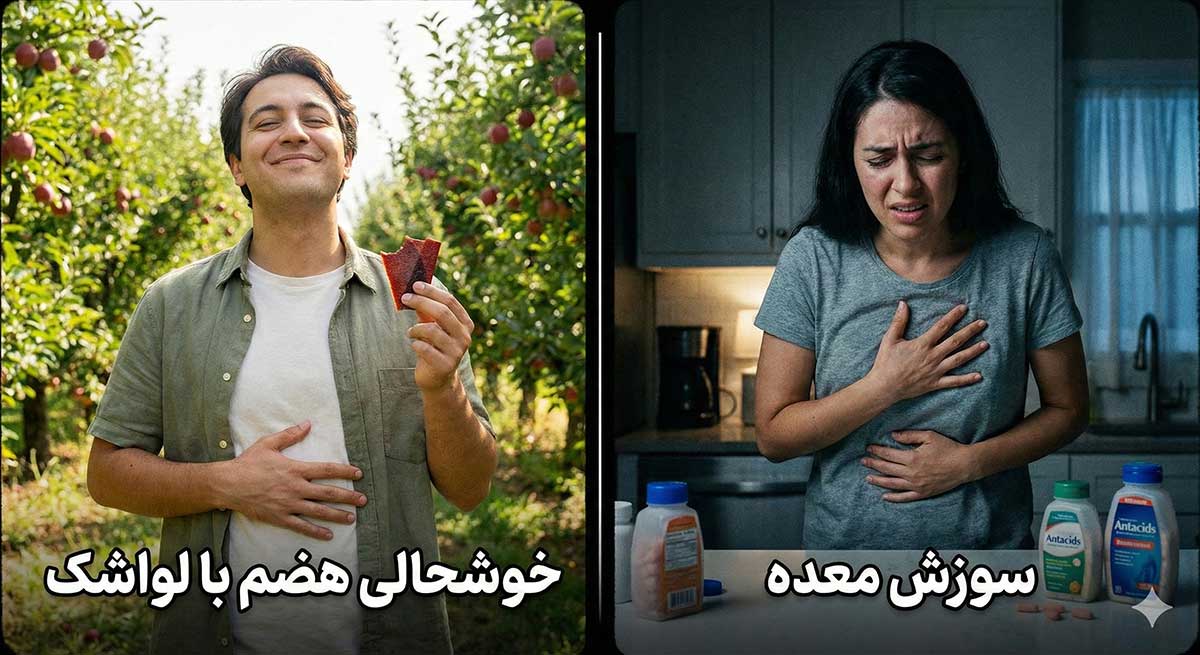 رابطه لواشک و اسید معده