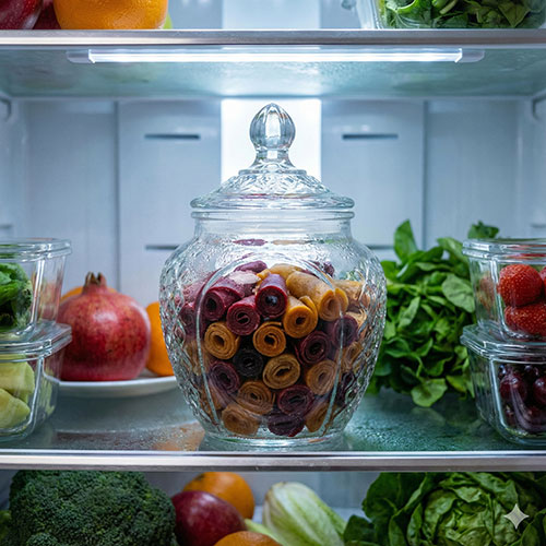 طرز نگهداری لواشک در یخچال